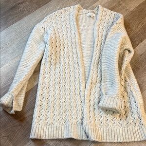 Lucky Brand Cream Knit Cardigan